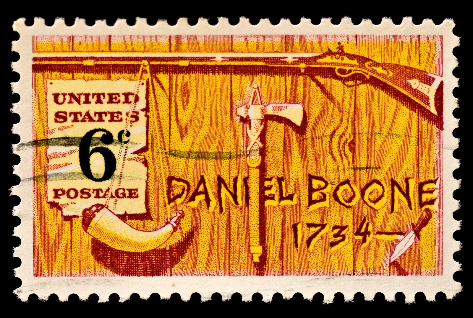 Daniel Boone commemorative postage stamp