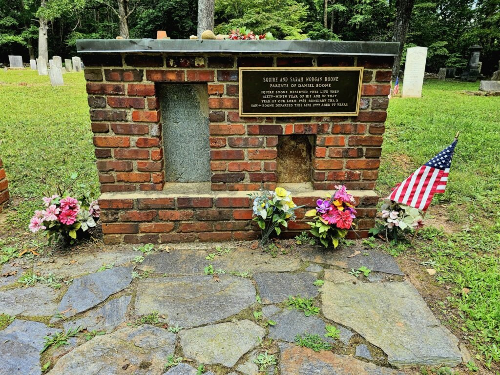 Squire & Sarah Boone Gravesites in Joppa Cemetery in Mocksville, North Carolina